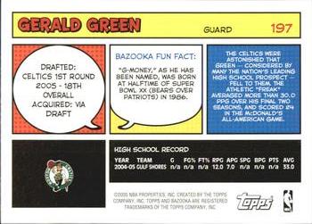 2005-06 Bazooka #197 Gerald Green Back