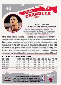 2005-06 Topps Chrome #48 Tyson Chandler Back