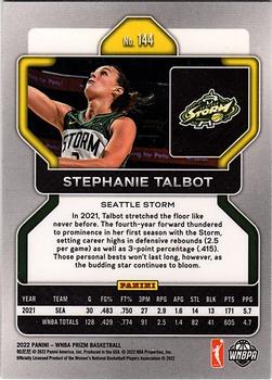 2022 Panini Prizm WNBA #144 Stephanie Talbot Back