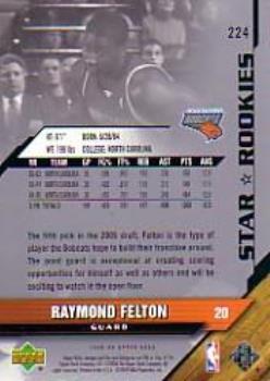 2005-06 Upper Deck #224 Raymond Felton Back