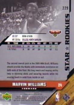 2005-06 Upper Deck #229 Marvin Williams Back