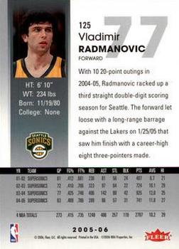 2005-06 Hoops #125 Vladimir Radmanovic Back