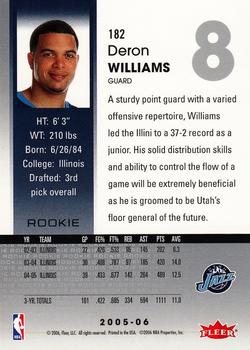 2005-06 Hoops #182 Deron Williams Back