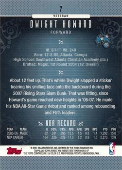 2006-07 Finest #7 Dwight Howard Back