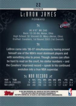 2006-07 Finest #22 LeBron James Back