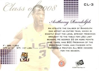 2008 Press Pass - Class of 2008 #CL-3 Anthony Randolph Back