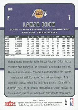 2006-07 Fleer #88 Lamar Odom Back