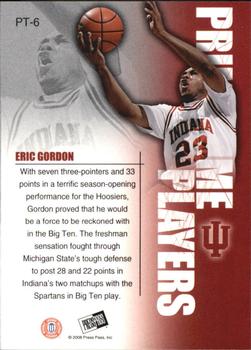 2008 Press Pass - Primetime Players #PT-6 Eric Gordon Back