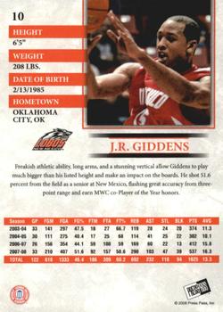 2008 Press Pass - Reflectors #10 J.R. Giddens Back