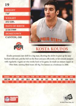 2008 Press Pass - Reflectors #19 Kosta Koufos Back