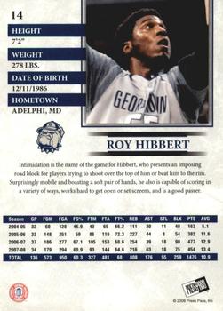 2008 Press Pass - Reflectors Holofoil #14 Roy Hibbert Back