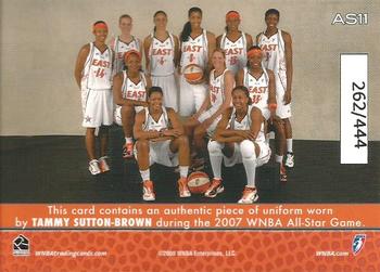 2008 Rittenhouse WNBA - All-Star Relics #AS11 Tammy Sutton-Brown Back