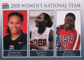 2008 Rittenhouse WNBA - Women's National Team #USAB4 Seimone Augustus / Cheryl Ford / Sheryl Swoopes Front