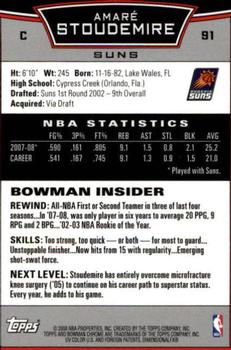 2008-09 Bowman - Chrome #91 Amare Stoudemire Back