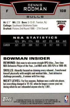 2008-09 Bowman - Chrome #108 Dennis Rodman Back