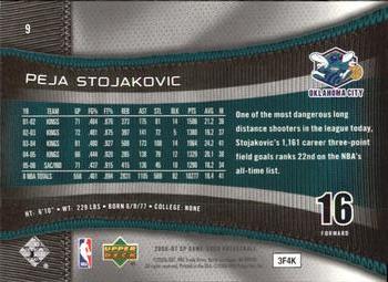 2006-07 SP Game Used #9 Peja Stojakovic Back