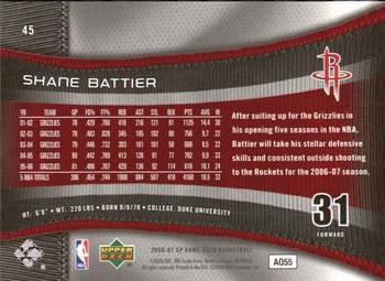 2006-07 SP Game Used #45 Shane Battier Back