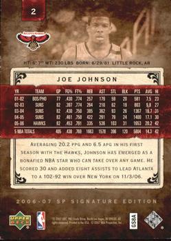 2006-07 SP Signature Edition #2 Joe Johnson Back