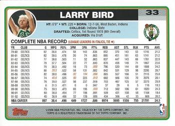 2006-07 Topps #33 Larry Bird Back