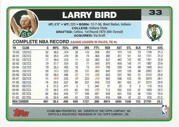 2006-07 Topps #33 Larry Bird Back