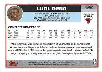 2006-07 Topps #52 Luol Deng Back