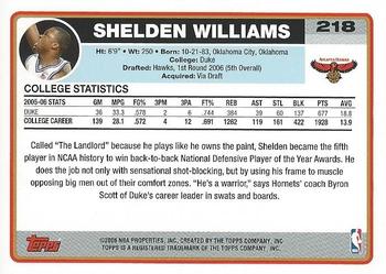 2006-07 Topps #218 Shelden Williams Back