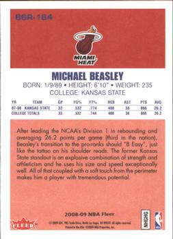 2008-09 Fleer - 1986-87 Rookies #86R-164 Michael Beasley Back