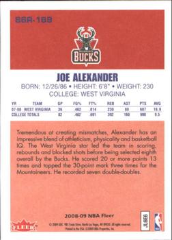 2008-09 Fleer - 1986-87 Rookies #86R-169 Joe Alexander Back