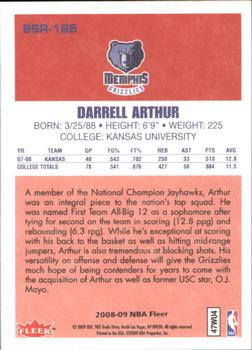 2008-09 Fleer - 1986-87 Rookies #86R-185 Darrell Arthur Back