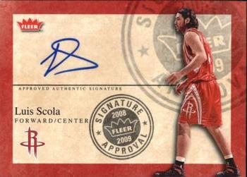 2008-09 Fleer - Signature Approval #SA-LS Luis Scola Front
