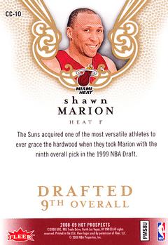 2008-09 Fleer Hot Prospects - Cream of the Crop #CC-10 Shawn Marion Back