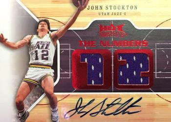 2008-09 Fleer Hot Prospects - Numbers Game Autographs Jerseys Red #NG-JS John Stockton Front