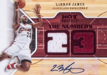 2008-09 Fleer Hot Prospects - Numbers Game Autographs Jerseys Red #NG-LJ LeBron James Front