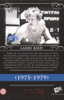 2008-09 Press Pass Legends - Bronze #43 Larry Bird Back