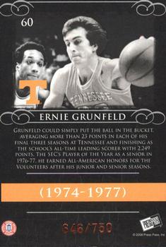 2008-09 Press Pass Legends - Bronze #60 Ernie Grunfeld Back