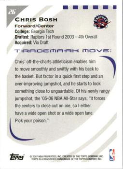 2006-07 Topps Trademark Moves #26 Chris Bosh Back