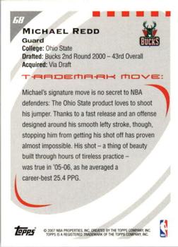 2006-07 Topps Trademark Moves #68 Michael Redd Back