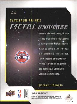 2008-09 SkyBox - Metal Universe #44 Tayshaun Prince Back