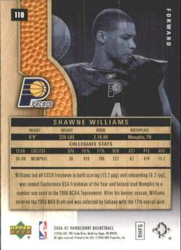 2006-07 Upper Deck Hardcourt #110 Shawne Williams Back