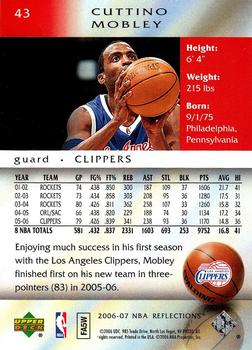 2006-07 Upper Deck Reflections #43 Cuttino Mobley Back