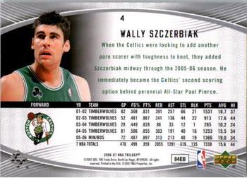 2006-07 Upper Deck Trilogy #4 Wally Szczerbiak Back