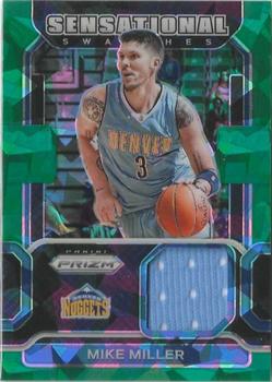 2021-22 Panini Prizm - Sensational Swatches Prizms Green Ice #SW-MML Mike Miller Front