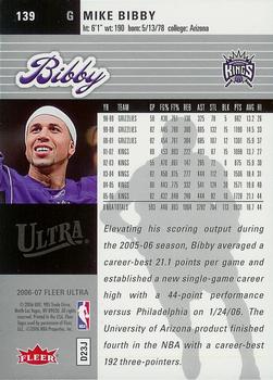 2006-07 Ultra #139 Mike Bibby Back