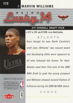2006-07 Ultra #172 Marvin Williams Back