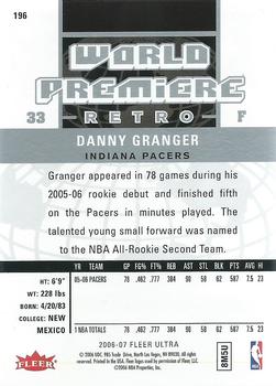 2006-07 Ultra #196 Danny Granger Back