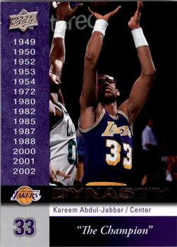 2008-09 Upper Deck - Dynasty Los Angeles Lakers #LAL-17 Kareem Abdul-Jabbar Front
