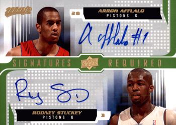 2008-09 Upper Deck MVP - Signatures Required #SR-AS Arron Afflalo / Rodney Stuckey Front