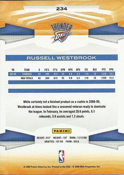 2009-10 Panini - Glossy #234 Russell Westbrook Back