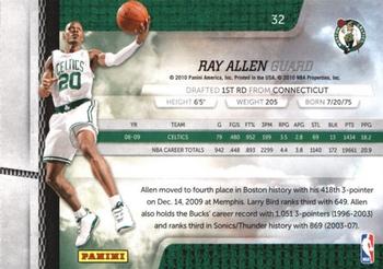 2009-10 Panini Absolute Memorabilia - Retail #32 Ray Allen Back