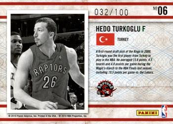 2009-10 Panini Certified - Imports Blue #06 Hedo Turkoglu Back